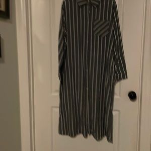 Women’s nightshirt blue and white stripes